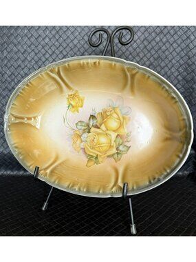 Antique Bonn Franz Anton Mehlem Serving Bowl 10 Inch 1885 To 1920 Tower Mark
